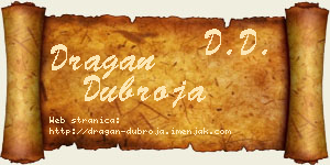 Dragan Dubroja vizit kartica